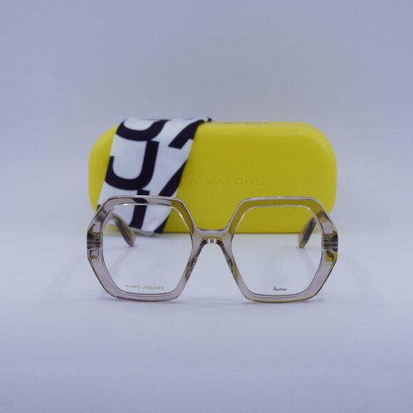 Marc Jacobs MJ 1077 010A 00 Geometric Eyeglasses 51mm – Transparent Beige - Picture 4 of 11